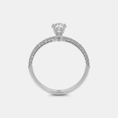 White Gold Pave Engagement Ring