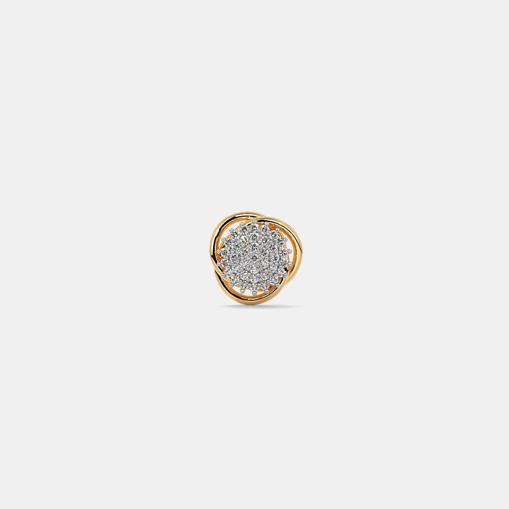 Floral Diamond Stud Earrings