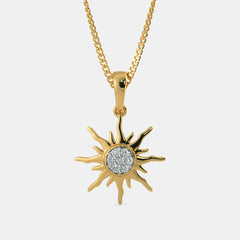 Glorious Sun Diamond Necklace 