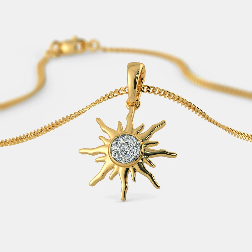 Glorious Sun Diamond Necklace