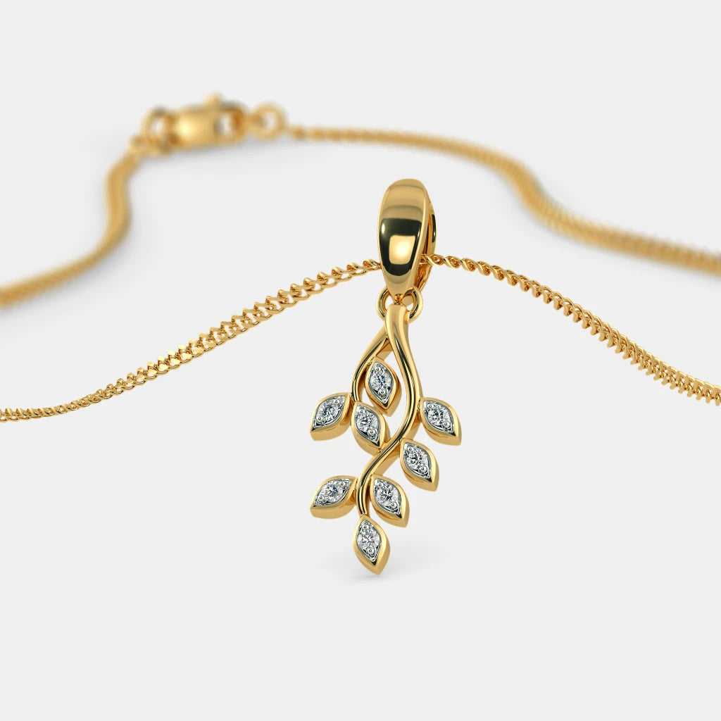 diamond leaf necklace