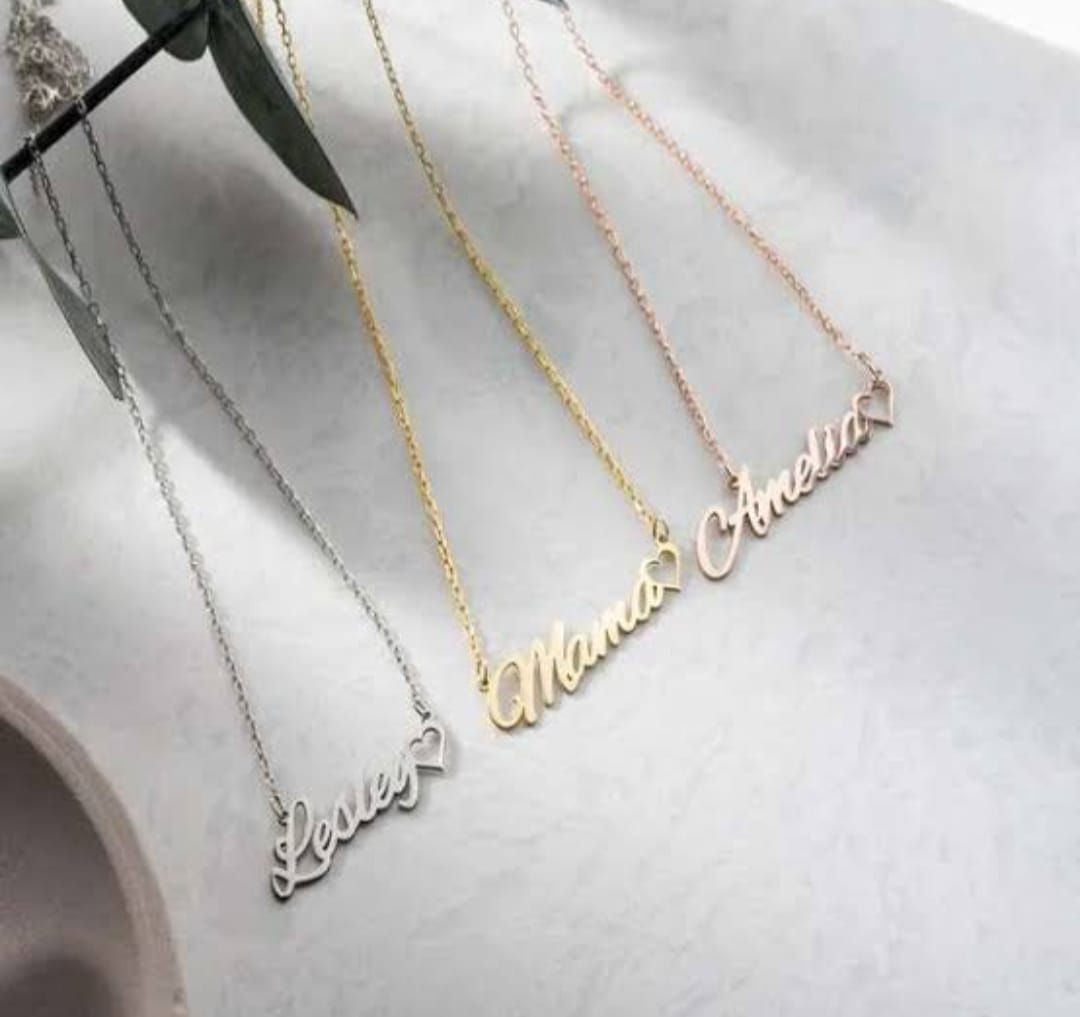 Customized Custom Made Any Name Necklace for Women in Gold Silver